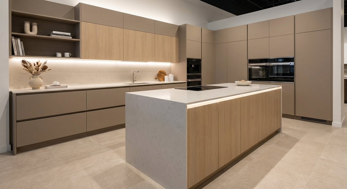 Contemporary Slab kitchen